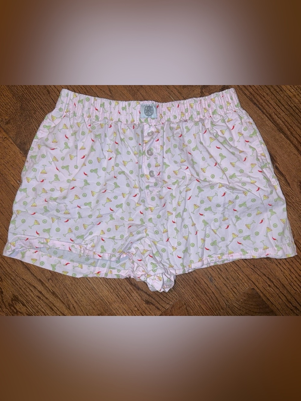Women’s Pink Cocktail-Print Boxer Shorts